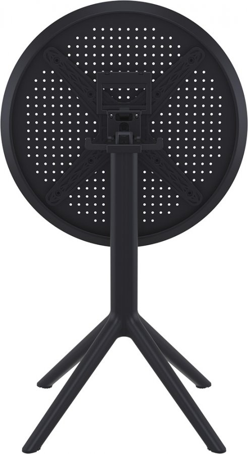 Стол пластиковый складной Sky Folding Table Ø60, черный, Ø600х740 мм