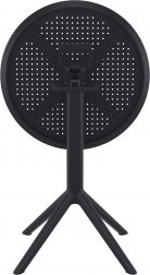 Стол пластиковый складной Sky Folding Table Ø60, черный, Ø600х740 мм