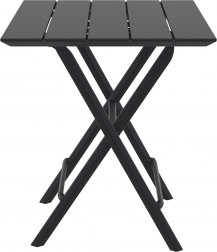 Стол пластиковый складной Helen Folding Table 60, черный, 600х600х740 мм