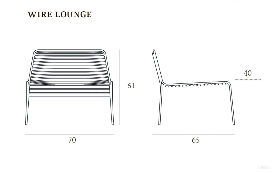 Лаунж стул металлический Wire Lounge