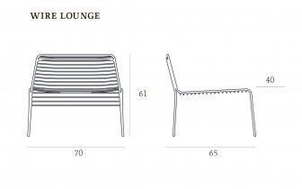 Лаунж стул металлический Wire Lounge