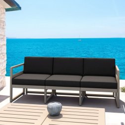Диван пластиковый трехместный с подушками Mykonos XL