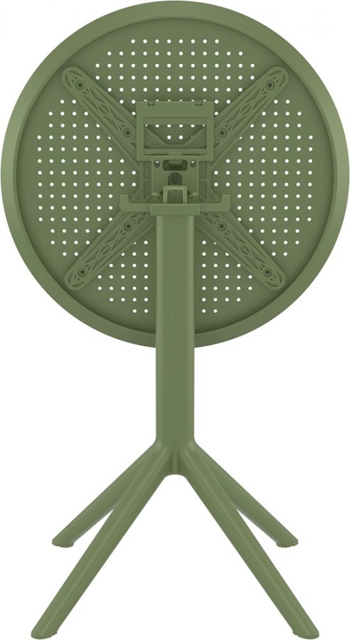 Стол пластиковый складной Sky Folding Table 60, оливковый, 600х740 мм