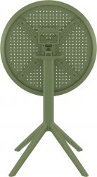 Стол пластиковый складной Sky Folding Table 60, оливковый, 600х740 мм