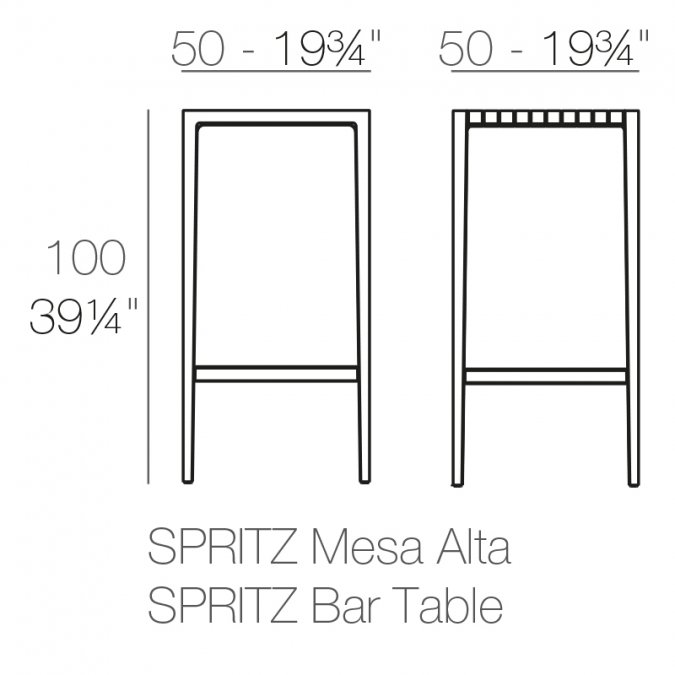 Стол пластиковый барный Spritz Basic