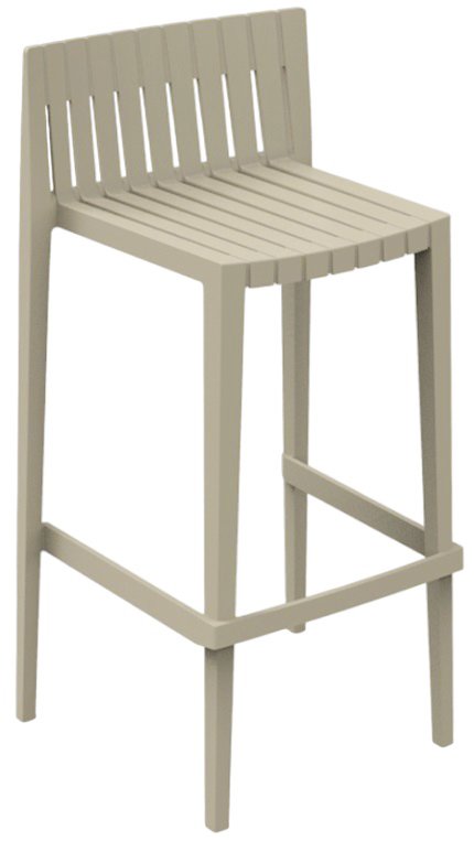 Стул пластиковый барный Vondom Spritz Basic слоновая кость