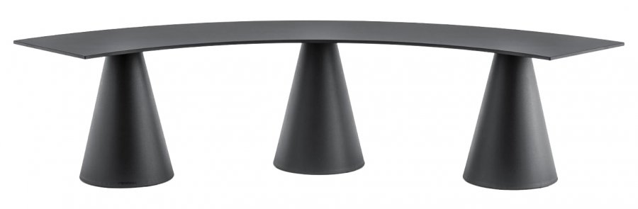 Скамейка полукруглая пластиковая Ikon Bench