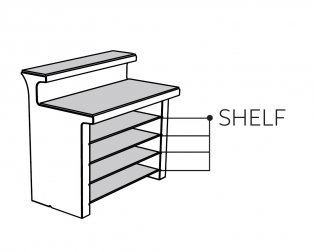 Полка стеклянная для барной стойки Break Line Glass Shelf