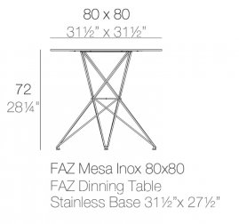 Стол обеденный ламинированный Faz Basic