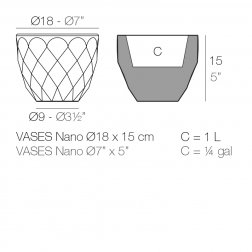 Кашпо пластиковое Vases Basic