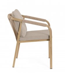 Кресло плетеное с подушками Garden Relax Kalimera песочный