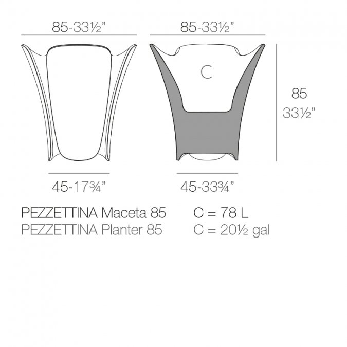 Кашпо пластиковое Pezzettina Basic