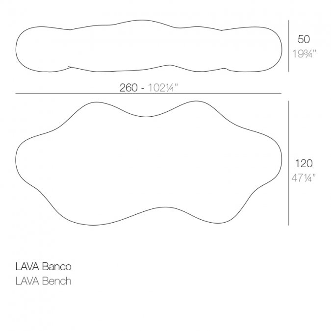 Скамья пластиковая Lava Basic