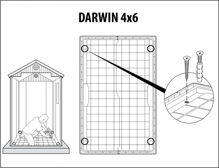 Сарай пластиковый Darwin 4х6