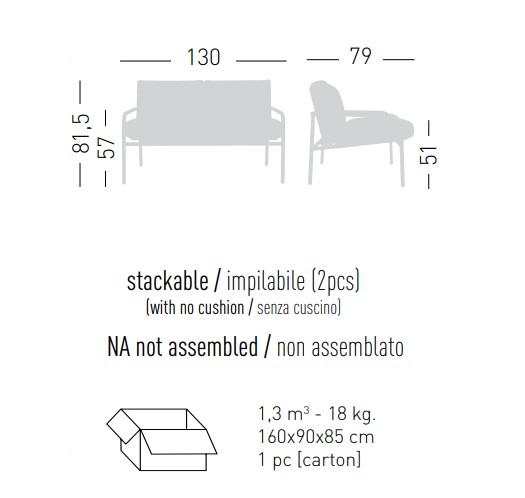 Диван двухместный Pilar Sofa