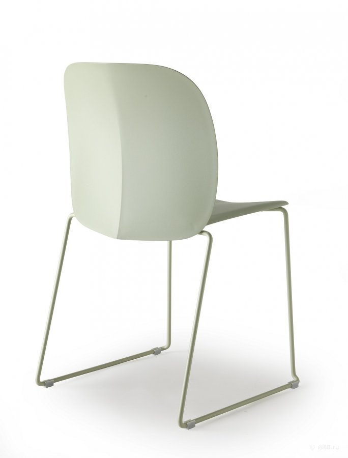 Стул пластиковый на полозьях Scab Design Mentha Go Green зеленый шалфей