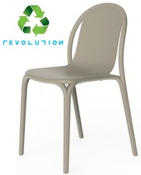 Стул пластиковый Vondom Brooklyn Revolution бежевый Cala