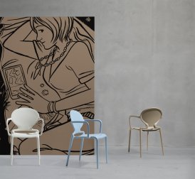 Кресло пластиковое Scab Design Gio лен