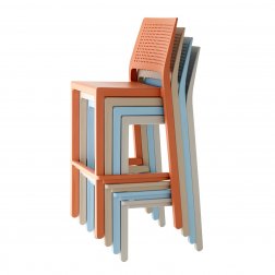 Стул барный пластиковый Scab Design Emi тортора