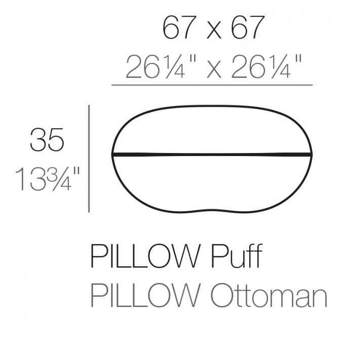 Пуф пластиковый Pillow Basic