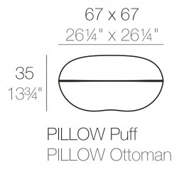 Пуф пластиковый Pillow Basic