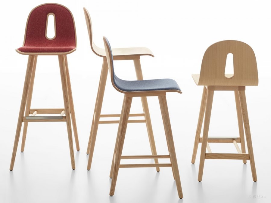 Стул барный с обивкой Chairs & More Gotham Woody SG-80-I