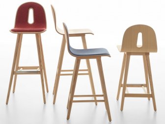Стул барный с обивкой Chairs & More Gotham Woody SG-80-I