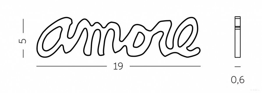 Фигура пластиковая Надпись Amore Message