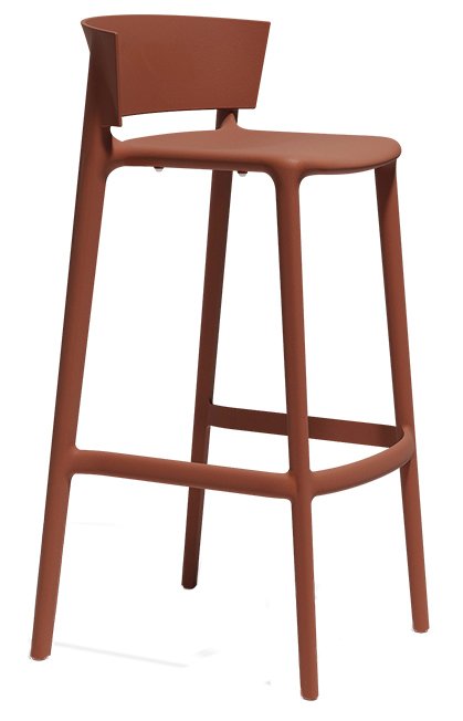 Стул пластиковый барный Vondom Africa Basic глиняный