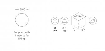 Столешница металлическая Steel для подстолья Tripe Folding
