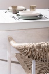 Кресло металлическое плетеное Garden Relax Jandia белый, бежевый