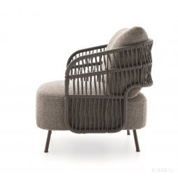 Кресло плетеное с обивкой 356 Outdoor Woven