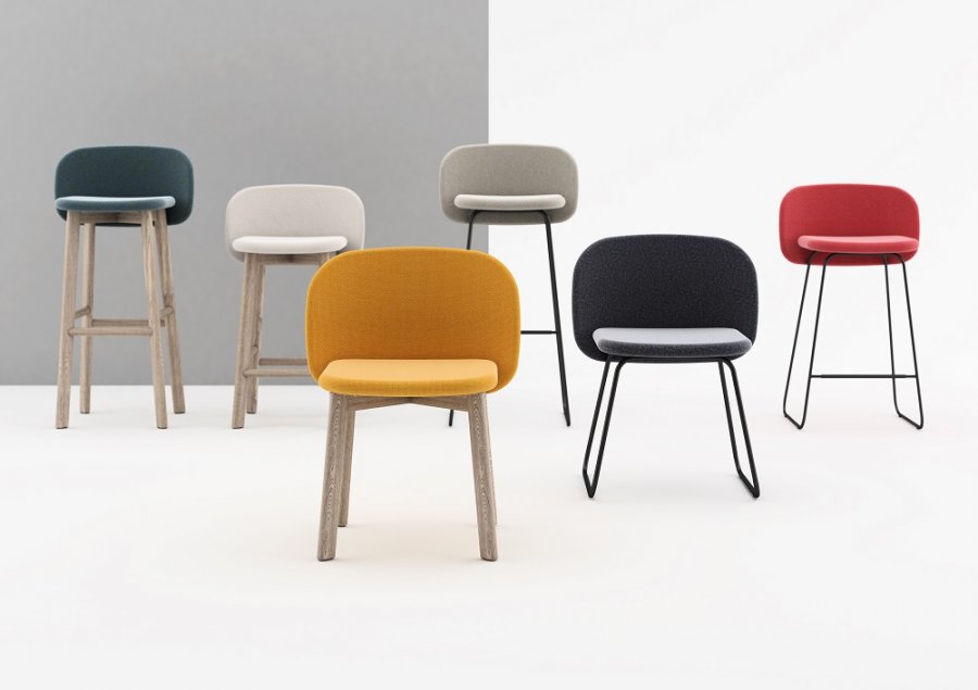Стул полубарный с обивкой Chairs & More Chips SL-SG-65