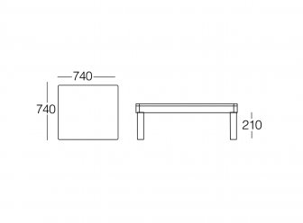 Столик ламинированный журнальный Slim Center Low Table (E)
