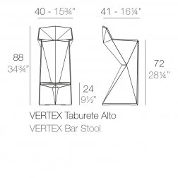 Стул пластиковый барный Vondom Vertex Basic