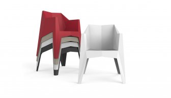 Кресло пластиковое Vondom Voxel Basic красный