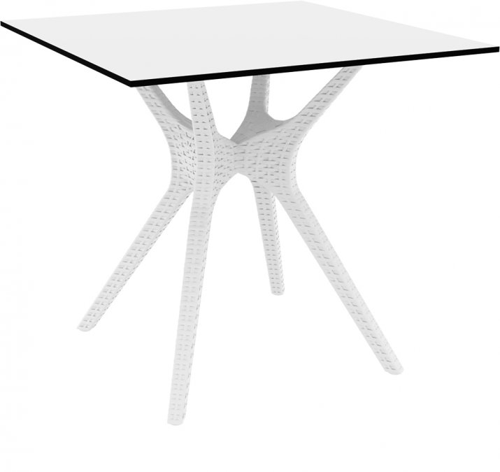 Стол пластиковый Ibiza Table 80, белый, 800х800х740 мм
