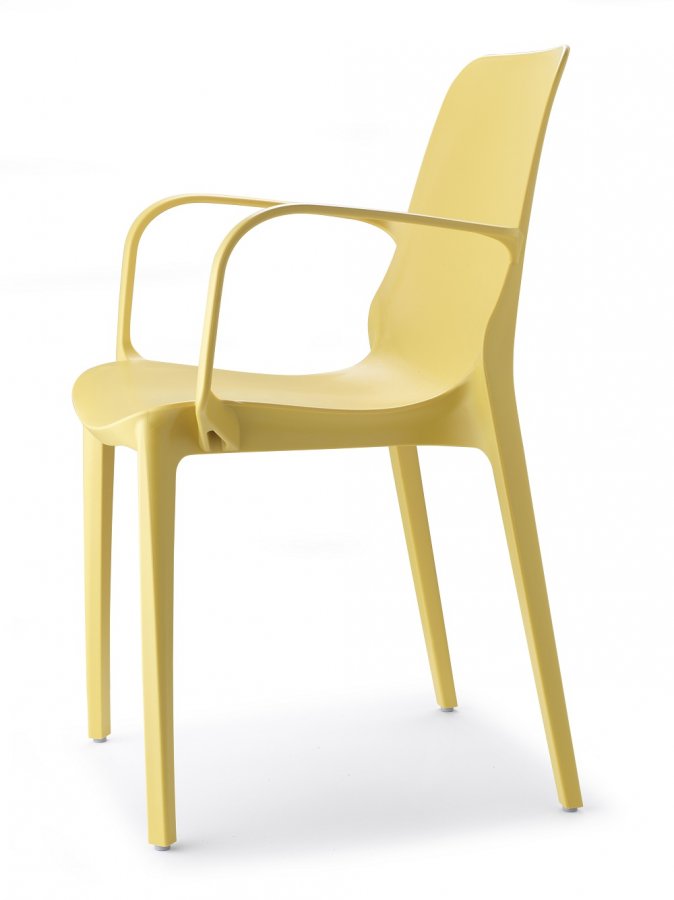 Кресло пластиковое Scab Design Ginevra горчичный