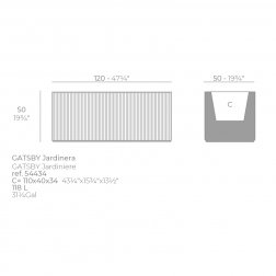Кашпо пластиковое Gatsby Jardiniere Basic