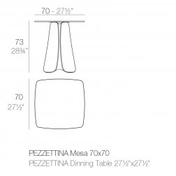 Стол обеденный ламинированный Pezzettina Basic