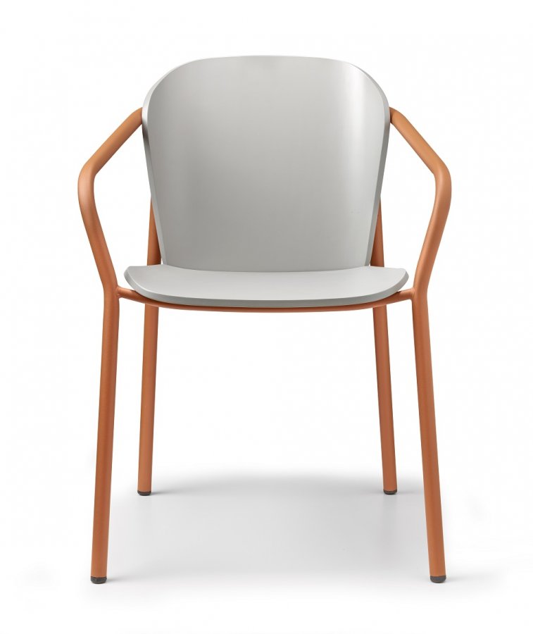Кресло деревянное Scab Design Finn Metal Wood терракотовый, матовый серый бук