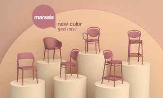 Кресло пластиковое Siesta Contract Marcel XL марсала