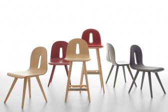 Стул барный с обивкой Chairs & More Gotham Woody SG-80-I