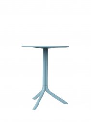Стол пластиковый обеденный Spritz + Spritz Mini, голубой, Ø605х400-765 мм