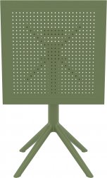 Стол пластиковый складной Sky Folding Table 60, оливковый, 600х600х740 мм