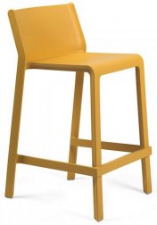 Стул пластиковый полубарный Nardi Trill Stool Mini горчичный