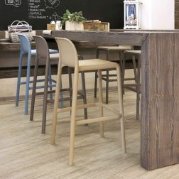 Стул пластиковый полубарный Nardi Faro Mini тортора