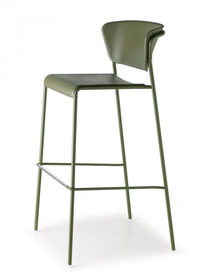 Стул пластиковый барный Scab Design Lisa Technopolymer Go Green оливковый