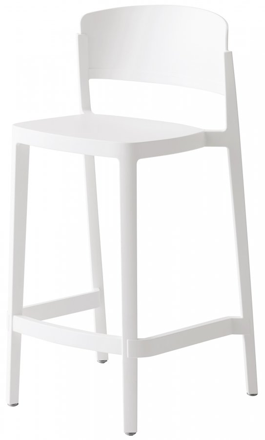 Стул пластиковый полубарный Gaber Abuela Stool 67 белый