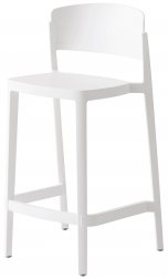 Стул пластиковый полубарный Gaber Abuela Stool 67 белый